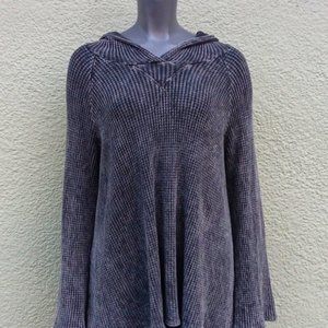 Blue Buttercup Ladies Hooded Waffle Designed Cotton Pullover. (USA)